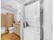 Laundry room with a stackable washer and dryer combination at 4647 Lake Villa Dr, Clearwater, FL 33762