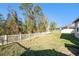 Large fenced backyard with mature trees for shade and privacy at 12593 Palapa Loop, Spring Hill, FL 34610