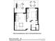1 Bedroom Villa B floor plan exhibiting the layout of the bedroom, bathroom, living room, and kitchen at 15000 Madeira Way # 512, Madeira Beach, FL 33708