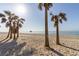 Serene beach view with palm trees, offering a tranquil escape at 1660 Gulf Blvd # Ph2, Clearwater Beach, FL 33767