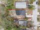 Aerial view of the property with outlined lot lines and dimensions displayed at 1931 24Th S St, St Petersburg, FL 33712