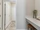 Light and airy hallway with an adjacent office space at 31675 Cannon Rush Dr, San Antonio, FL 33576