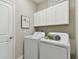 Efficient laundry room with modern appliances and ample storage at 31675 Cannon Rush Dr, San Antonio, FL 33576