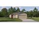 Charming single-Gathering home showcasing a well-manicured lawn and a two-car garage at 4006 Northern Key Dr, Plant City, FL 33563