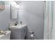 This bathroom is a practical space with a sink and minimalist design at 4106 W Bay View Ave, Tampa, FL 33611