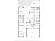 Detailed floor plan showcasing spacious layout including a living room, kitchen, bedrooms, and a large swimming pool at 7634 Nottinghill Sky Dr, Apollo Beach, FL 33572