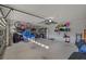 Spacious two car garage providing ample storage at 7634 Nottinghill Sky Dr, Apollo Beach, FL 33572
