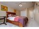 Bedroom features vaulted ceilings, carpet, neutral paint and updated light fixtures at 10534 Bermuda Isle Dr, Tampa, FL 33647