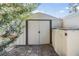 A metal storage shed is a good place to keep things out of the weather and out of the way at 1157 Brook Rd, Clearwater, FL 33755