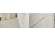 Hallway with white trim and railing offers a bright, modern look at 31818 Treasure Dock Isle, Wesley Chapel, FL 33545