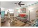 Open-concept living room flows to a breakfast bar and kitchen at 4106 Central Sarasota Pkwy # 1023, Sarasota, FL 34238