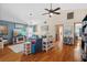Cozy living room featuring hardwood floors, comfortable seating, and stylish decor at 6291 Sebring St, Weeki Wachee, FL 34607
