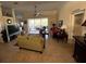 Comfortable living room with tile floors and sliding glass doors at 9350 Gulfstream, Englewood, FL 34224