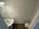 Small half bathroom features an oval sink and a toilet at 35220 White Water Lily Way, Zephyrhills, FL 33541