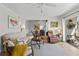 Bright condo living room featuring hardwood floors, modern decor, and access to an outdoor patio space at 3824 37Th S St # 65, St Petersburg, FL 33711