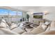 Inviting living room with large windows, modern furnishings, and scenic waterfront views at 500 Treasure Island Cswy # 308, Treasure Island, FL 33706