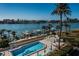 Community pool overlooking the beautiful waterfront views at 690 Island Way # 404, Clearwater Beach, FL 33767