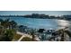 Scenic waterfront view featuring boat docks and a view of the cityscape beyond at 690 Island Way # 404, Clearwater Beach, FL 33767