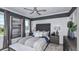 Comfortable bedroom with neutral tones, ample natural light, and stylish furnishings at 8621 Snowfall St, Sarasota, FL 34241