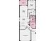 Detailed first floor plan with kitchen, great room, primary suite, study, and two-car garage at 8621 Snowfall St, Sarasota, FL 34241