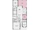 Detailed floor plan showcasing the layout of the home, including bedrooms, bathrooms, and living areas at 8092 Moonbeam Ave, Sarasota, FL 34241