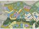 Aerial view of a well-planned community with homesites, ponds, and green spaces at 8100 Moonbeam Ave, Sarasota, FL 34241