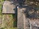 This is an aerial close up of a house's roof with a satellite dish at 10171 Patrick St, Brooksville, FL 34601