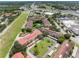 Aerial view of the condo community with a swimming pool and convenient access to shopping and highways at 2583 Countryside Blvd # 3212, Clearwater, FL 33761