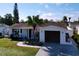 Charming single-story home with manicured lawn, palm tree, and freshly painted exterior at 3142 Domino Dr, Holiday, FL 34691