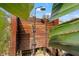 A rustic outdoor shower featuring wooden walls and tropical plants at 5807 N Branch Ave, Tampa, FL 33604