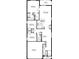 Detailed floor plan showcasing the layout of bedrooms, bathrooms, kitchen, living room, and garage at 10582 Dusty Boot Rd, Land O Lakes, FL 34638