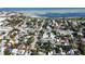 Aerial view of a residential area near the beach with tree-lined streets and houses with pools at 123 17Th Se Ave, St Petersburg, FL 33701