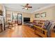 Living room showcasing hardwood floors, neutral walls, fireplace and comfortable seating at 123 17Th Se Ave, St Petersburg, FL 33701