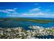 A stunning aerial view of a waterfront community with canals and beautiful houses at 1826 Nevada Ne Ave, St Petersburg, FL 33703