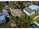 Birds-eye view of a single-story home showcasing a fenced backyard and the surrounding neighborhood at 1826 Nevada Ne Ave, St Petersburg, FL 33703