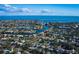 Panoramic aerial view of a waterfront community boasting stunning views of the ocean and canal systems at 1826 Nevada Ne Ave, St Petersburg, FL 33703