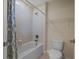 Neutral bathroom with a tub/shower combo at 19429 Paddock View Dr, Tampa, FL 33647