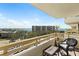 Balcony provides breathtaking views of the water, city, and lush greenery, enhancing the outdoor living experience at 5701 Mariner St # 606, Tampa, FL 33609