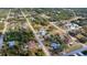 Expansive aerial view showcasing a residential neighborhood with mature trees and well-maintained homes at 17319 Terry Ave, Port Charlotte, FL 33948