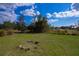 Large back yard with lawn and chain link fence under a sunny sky at 17319 Terry Ave, Port Charlotte, FL 33948