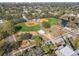 Aerial view of the neighborhood park with baseball field and playground at 1818 53Rd S St, Gulfport, FL 33707