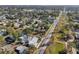 Aerial view of the home and surrounding neighborhood with GPS pin drop at 1818 53Rd S St, Gulfport, FL 33707