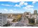 Scenic aerial view showcasing the city skyline, roads and construction in the surrounding area at 449 S 12Th St # 1105, Tampa, FL 33602