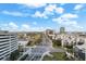 Scenic aerial view showcasing the city skyline, roads and construction in the surrounding area at 449 S 12Th St # 1105, Tampa, FL 33602