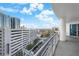 Spacious balcony offering expansive city views from behind the railings at 449 S 12Th St # 1105, Tampa, FL 33602