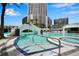 This resort-style pool features a water fall and built in spas at 449 S 12Th St # 1105, Tampa, FL 33602