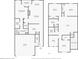 Detailed floor plan of the home featuring the layout of the first and second floor at 6256 Shiner St, Land O Lakes, FL 34638