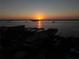 Beautiful sunset view overlooking the harbor and the coastline at 817 Wilkie St, Dunedin, FL 34698