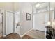 Inviting foyer with a stylish tile entry and a glimpse of the living area beyond at 2509 Estancia Blvd, Clearwater, FL 33761