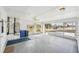 Enclosed lanai area with ceiling fan and view of neighborhood at 334 Club Manor Dr, Sun City Center, FL 33573